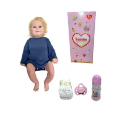 GENERICO - Muñeca Reborn Baby Doll 55 Cm + Accesorios