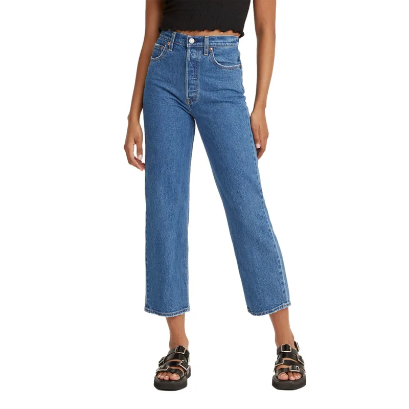 LEVIS - Jeans Mujer Ribcage Straight Ankle Celeste Levis