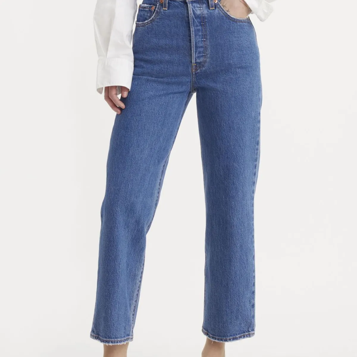 LEVIS - Jeans Mujer Ribcage Straight Ankle Celeste Levis