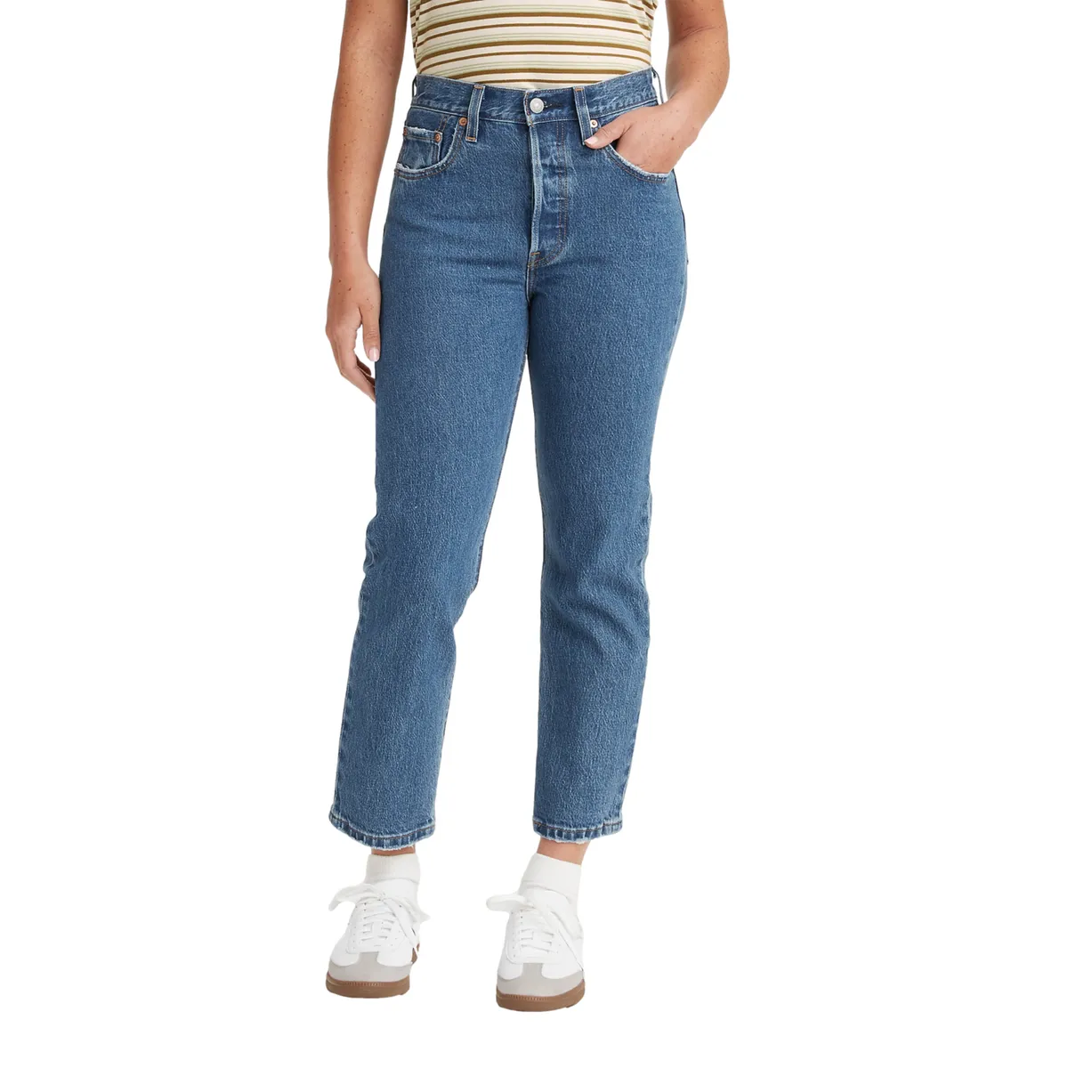 LEVIS - Jeans Mujer 501 Crop Celeste Levis