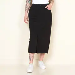 WADOS - FALDA CARGO SOLIDO PRETINA BASICA 1 BOTON