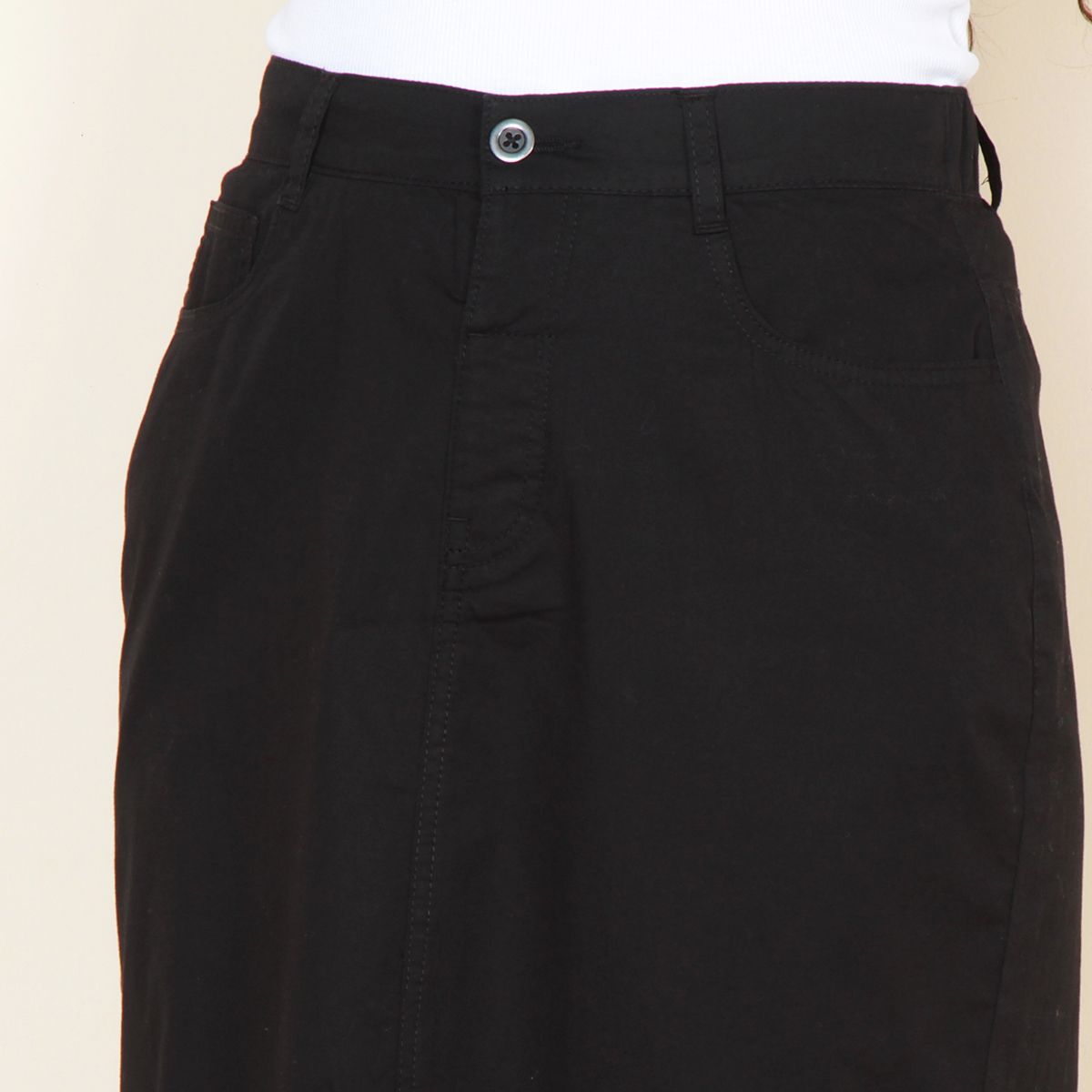 WADOS - FALDA CARGO SOLIDO PRETINA BASICA 1 BOTON