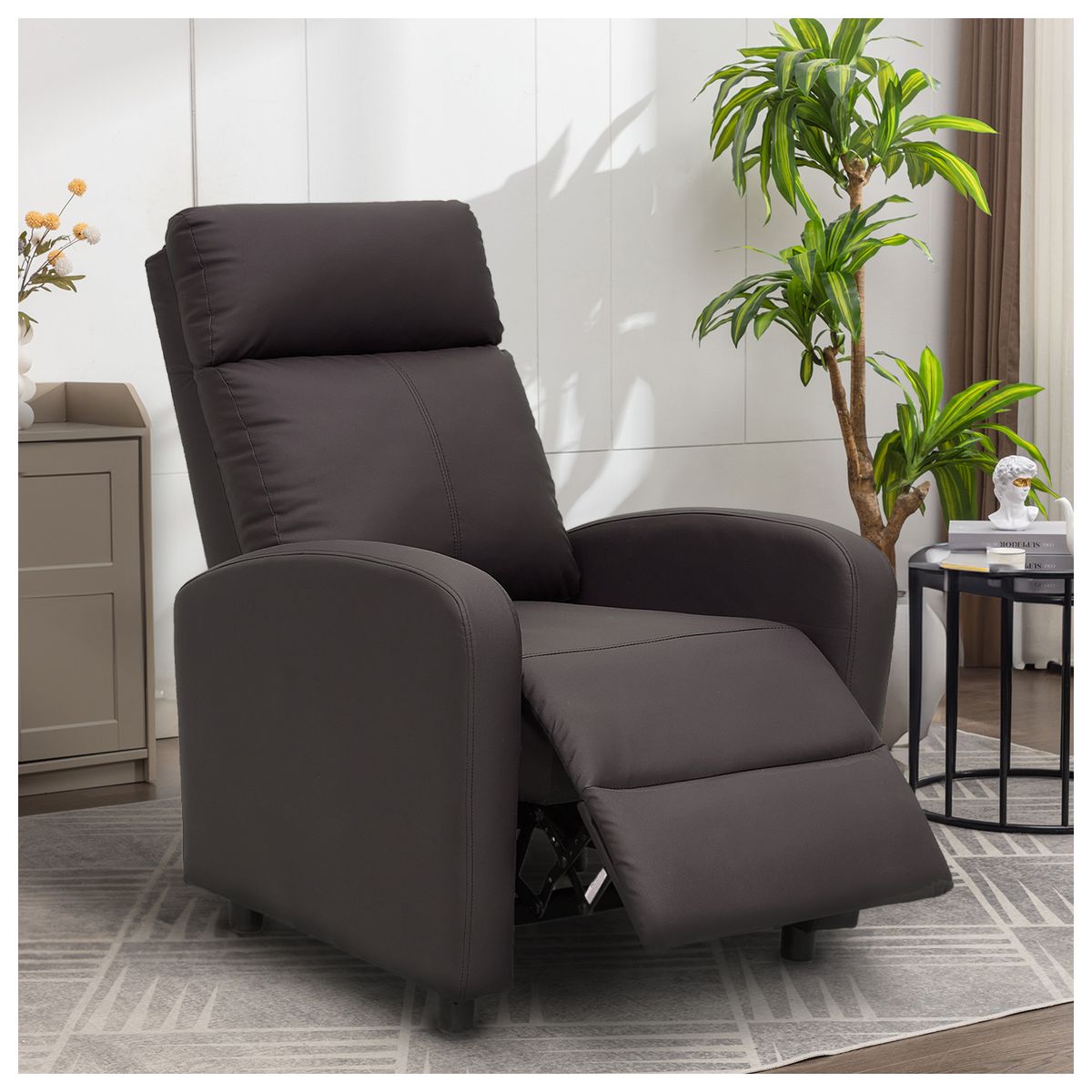 NOVAHUS - Berger Reclinable Lisboa PU Café