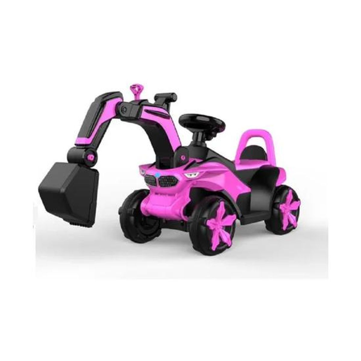 GENERICO - Coche juguete eléctrico niños excavadora música bluetooth ro