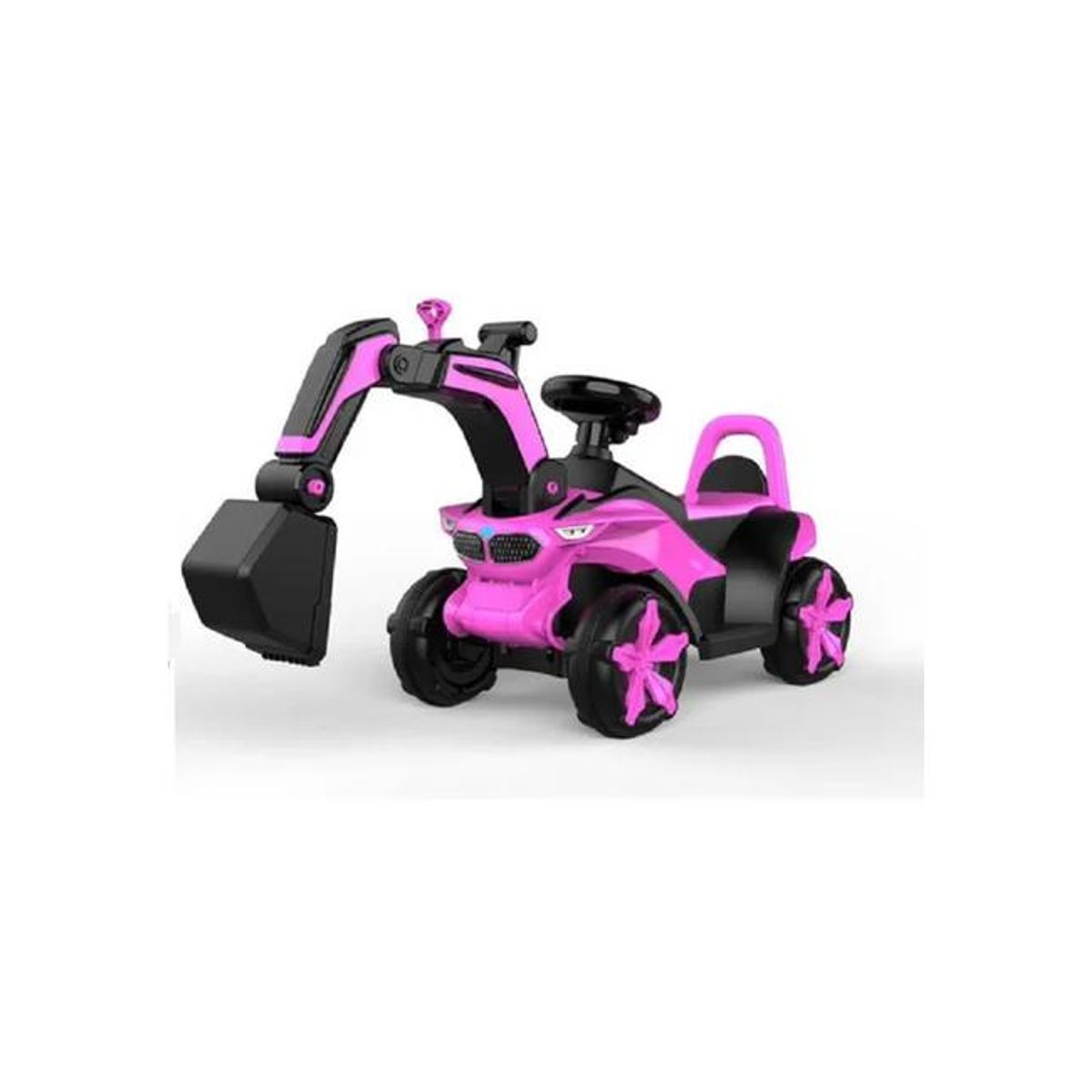 GENERICO - Coche juguete eléctrico niños excavadora música bluetooth ro