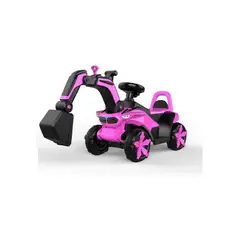 GENERICO - Coche juguete eléctrico niños excavadora música bluetooth ro