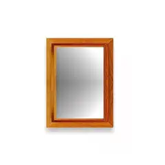 GENERICO - Espejo de Pared Decorativo Diseño Madera Color Marco Marrón Oscuro