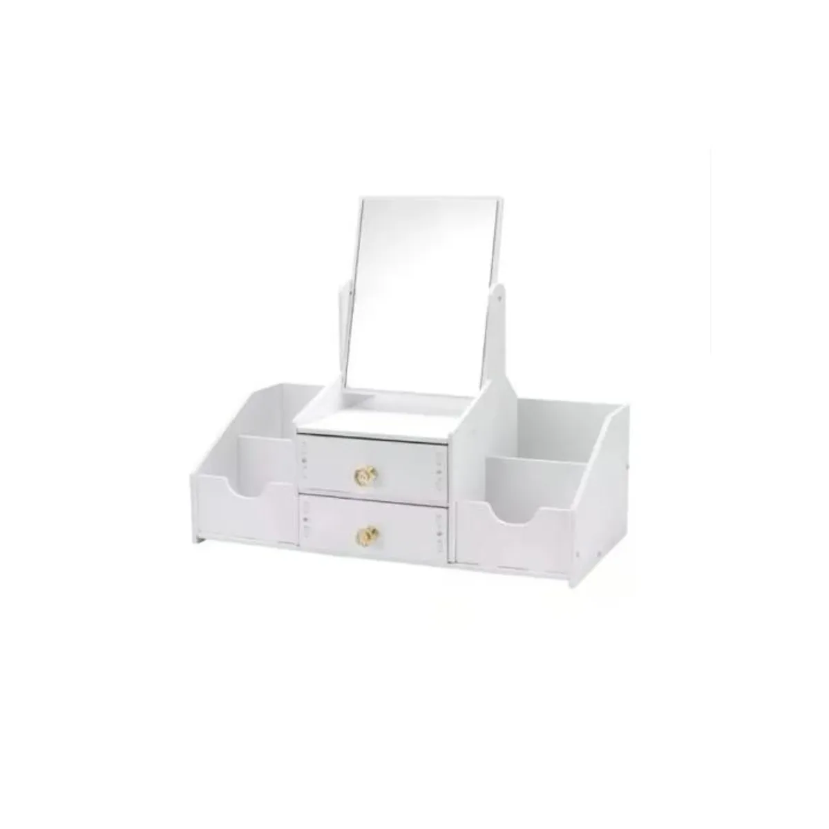 GENERICO - Organizador Maquillaje con Espejo Diseño Rectangular Armable