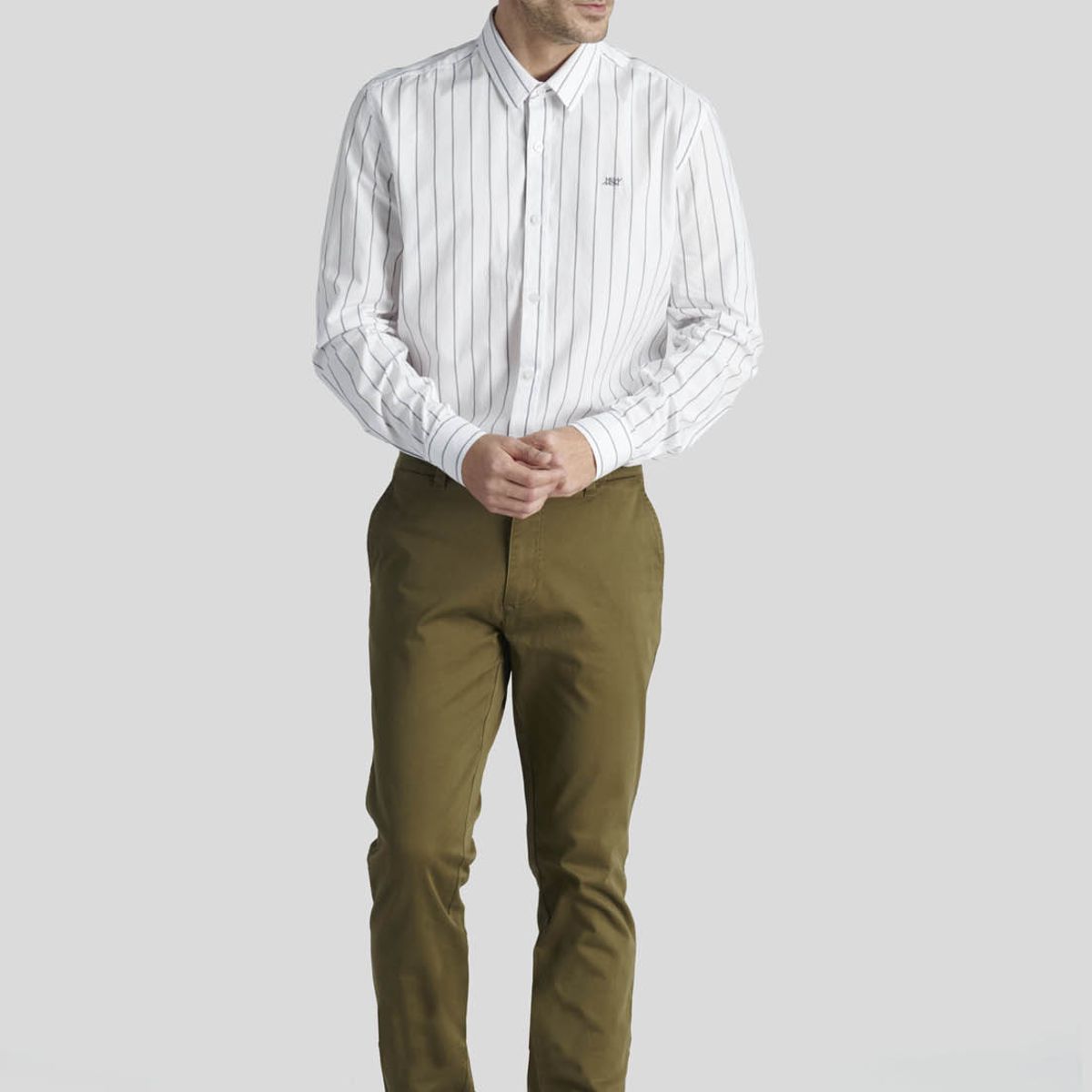 NEW MAN - Camisa Vilna Heritage Gris New Man