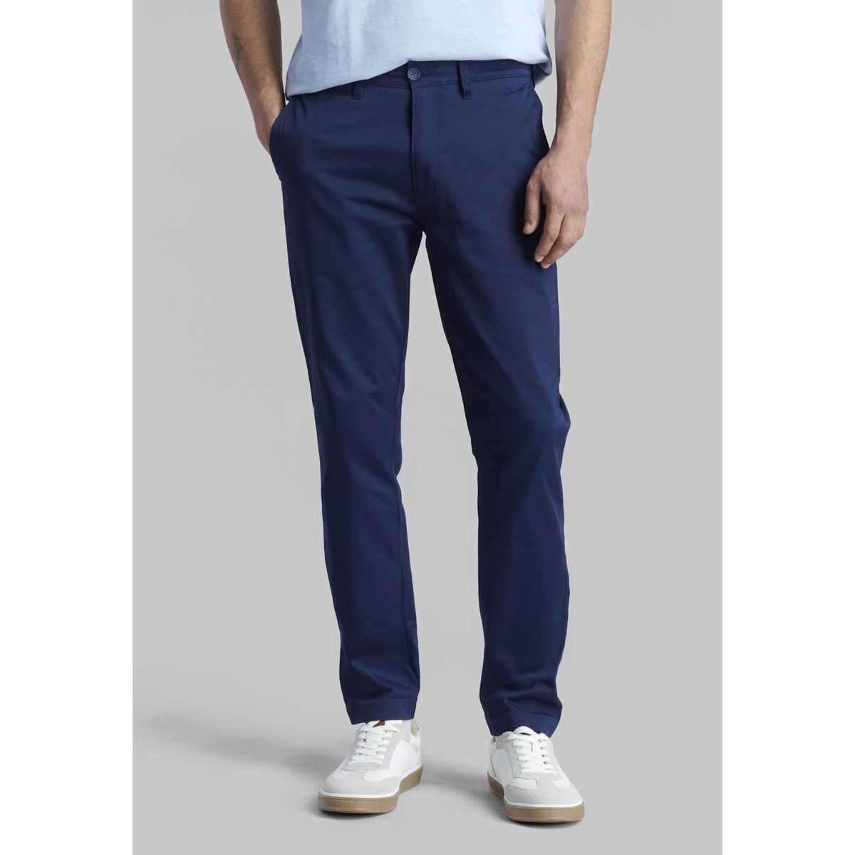 FEROUCH - Pantalón Twill Slim /33 Azul Ferouch