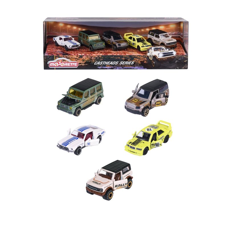 MAJORETTE - Set 5 Autos Colección Track Racer Majorette