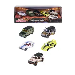 MAJORETTE - Set 5 Autos Colección Track Racer