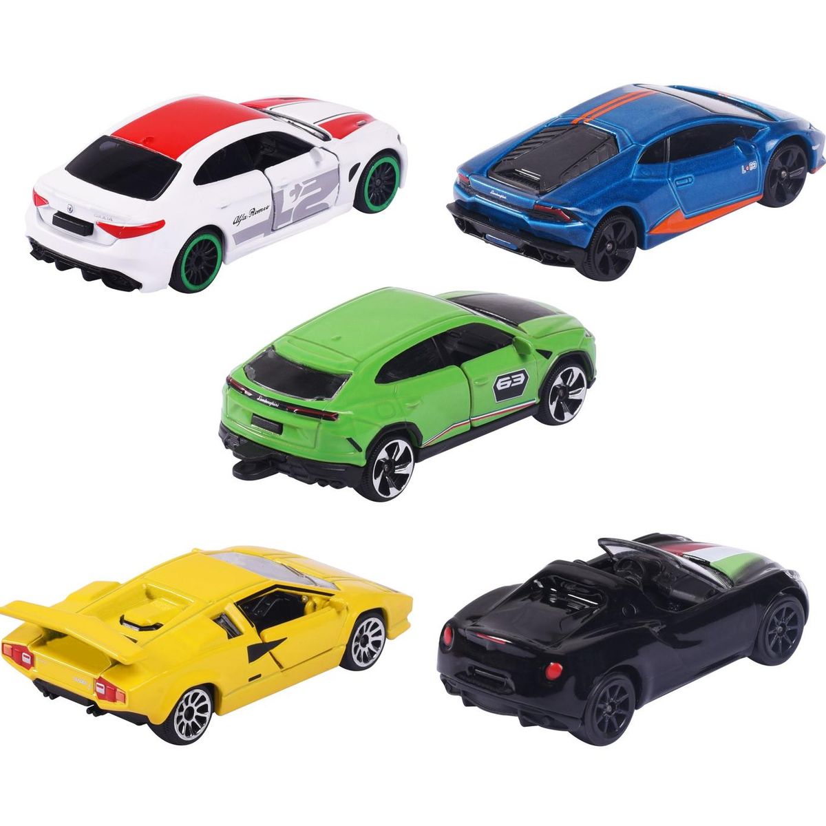 MAJORETTE - Set 5 Autos Colección Dream Cars Italy Majorette