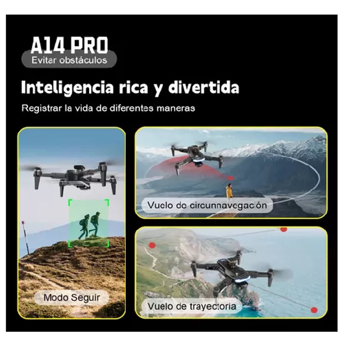 GENERICO - Drone 8k Cámara 5ghz 2 Batería Anti-obstáculos Giro 360