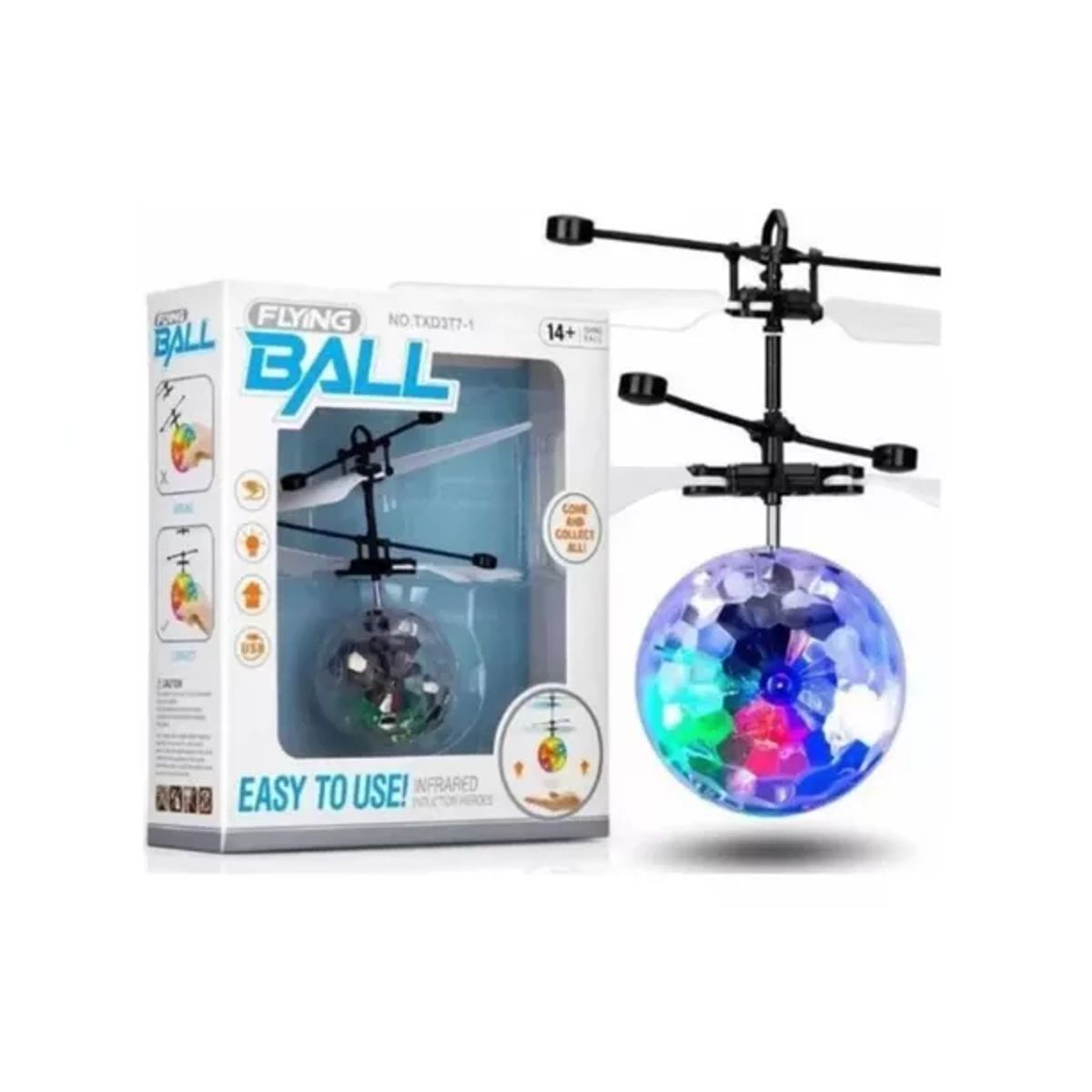 GENERICO - Mini dron esfera voladora pelota boladora dron UFO multicolor