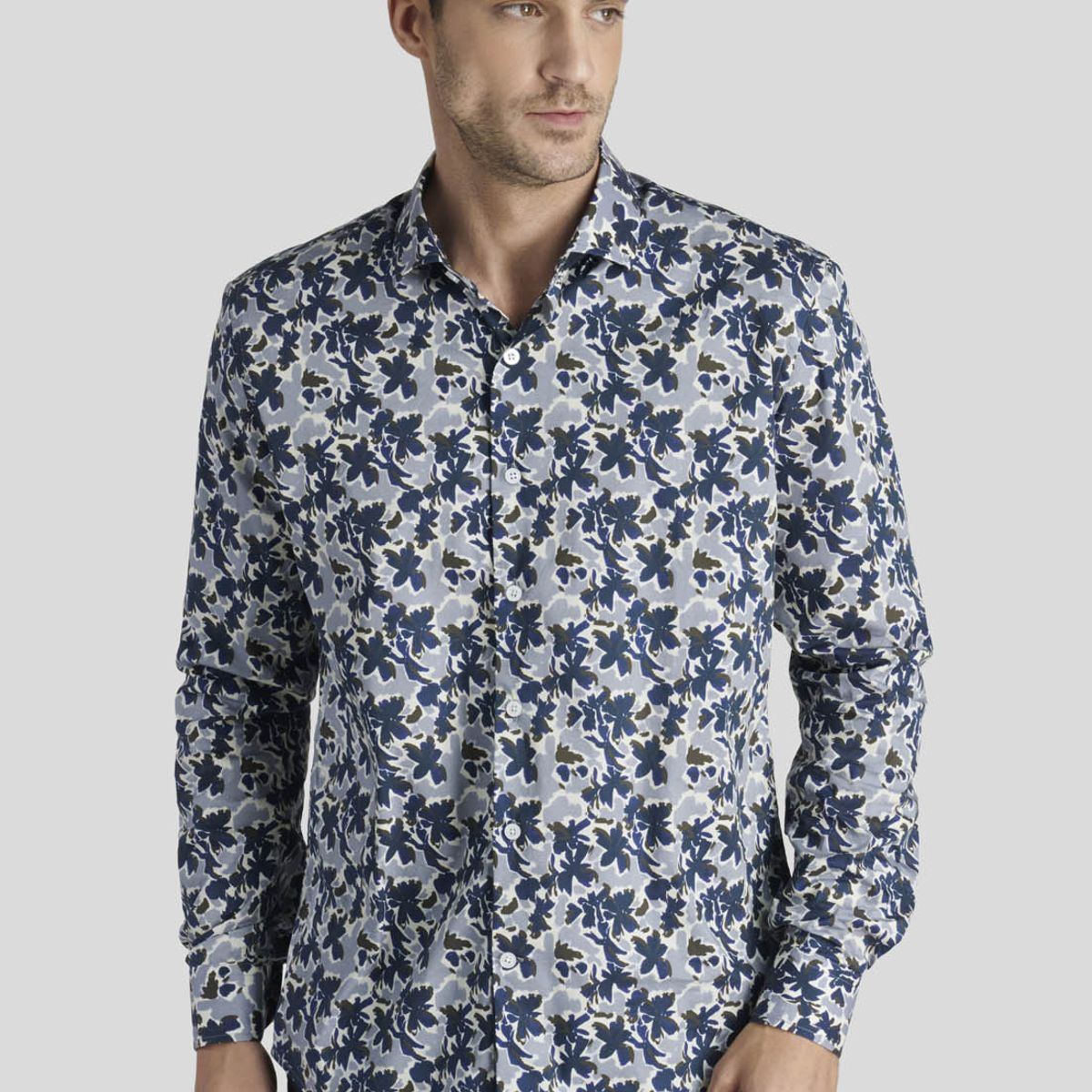 NEW MAN - Camisa Newport Avant-Garde Azul New Man