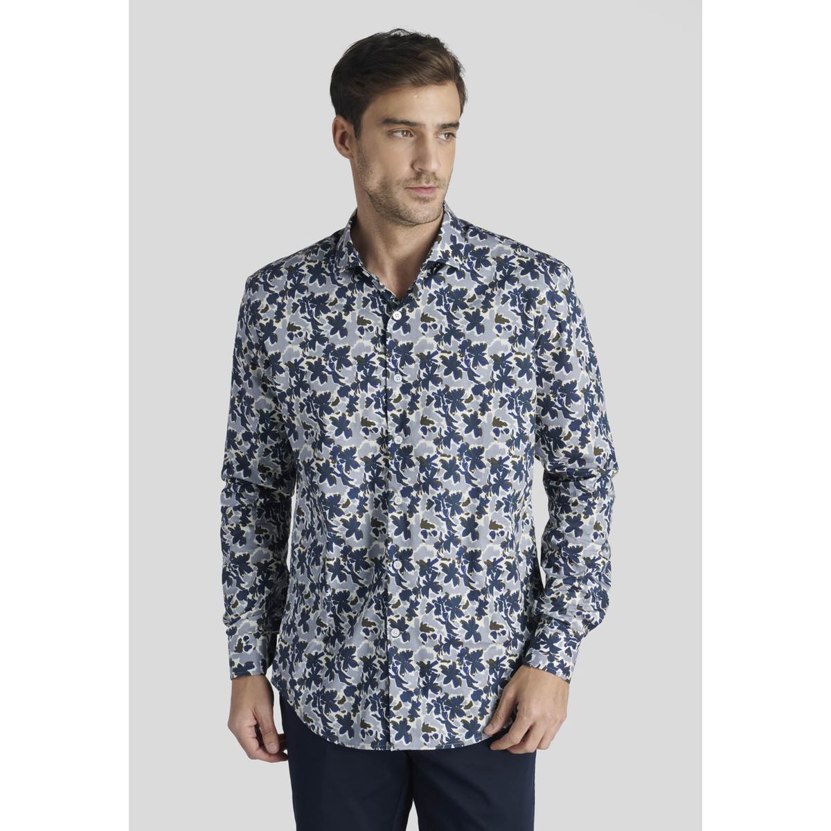 NEW MAN - Camisa Newport Avant-Garde Azul New Man