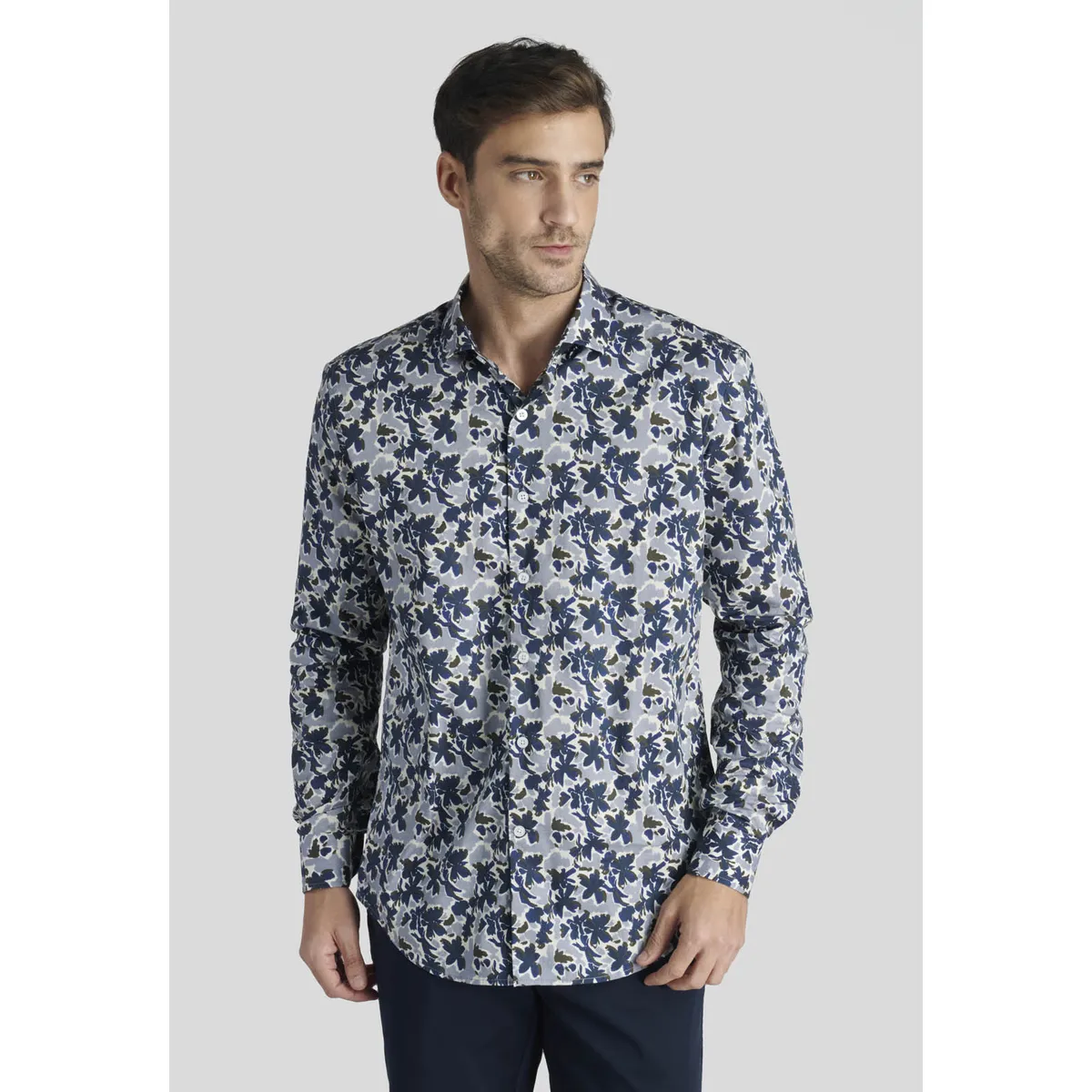NEW MAN - Camisa Newport Avant-Garde Azul New Man