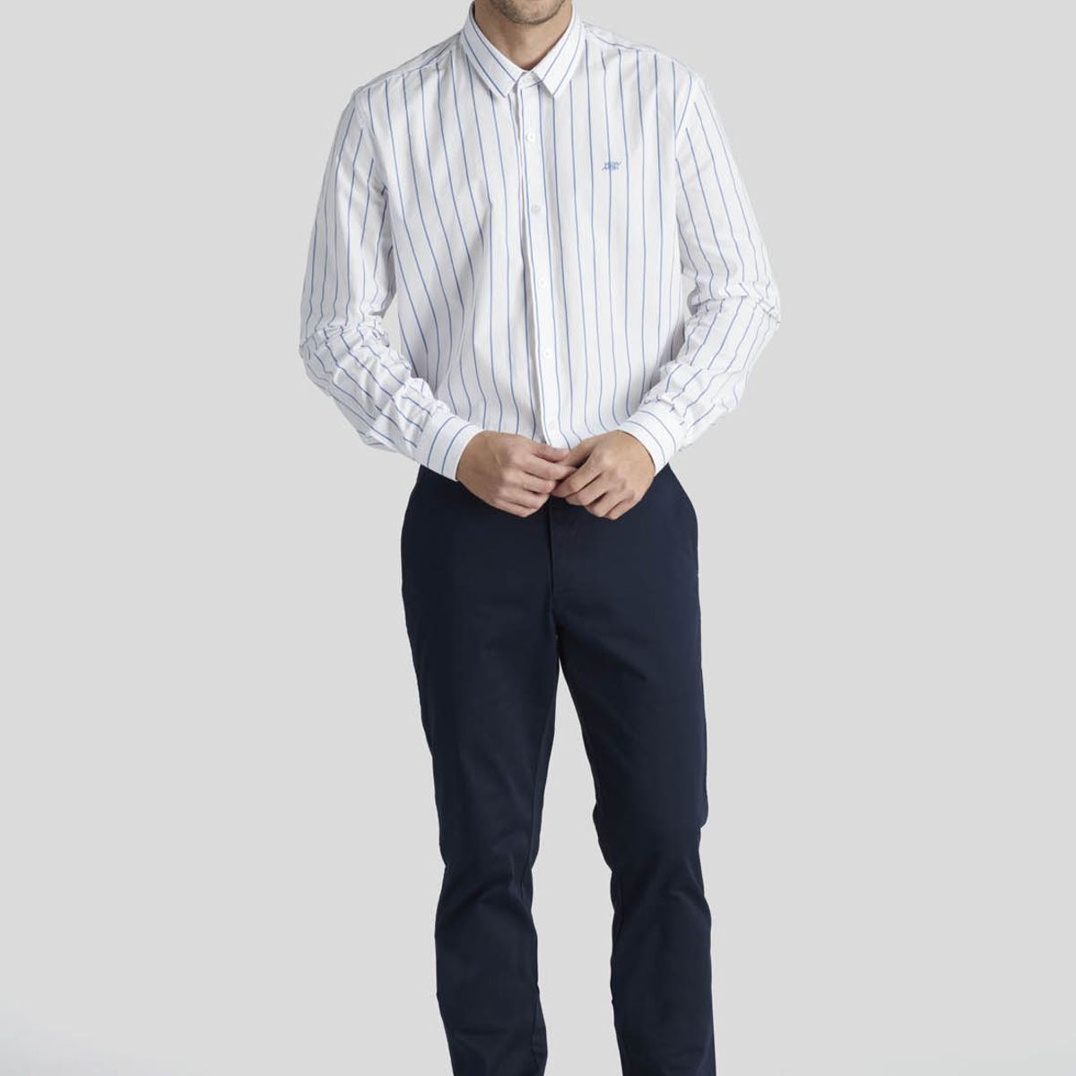 NEW MAN - Camisa Vilna Heritage Azul New Man