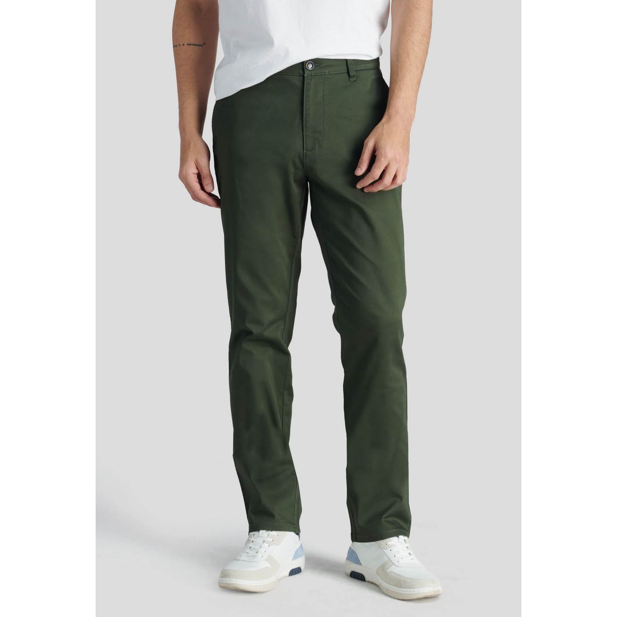 NEW MAN - Pantalón Bagneaux Regular Heritage Verde New Man