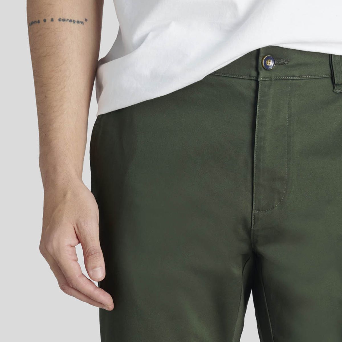 NEW MAN - Pantalón Bagneaux Regular Heritage Verde New Man