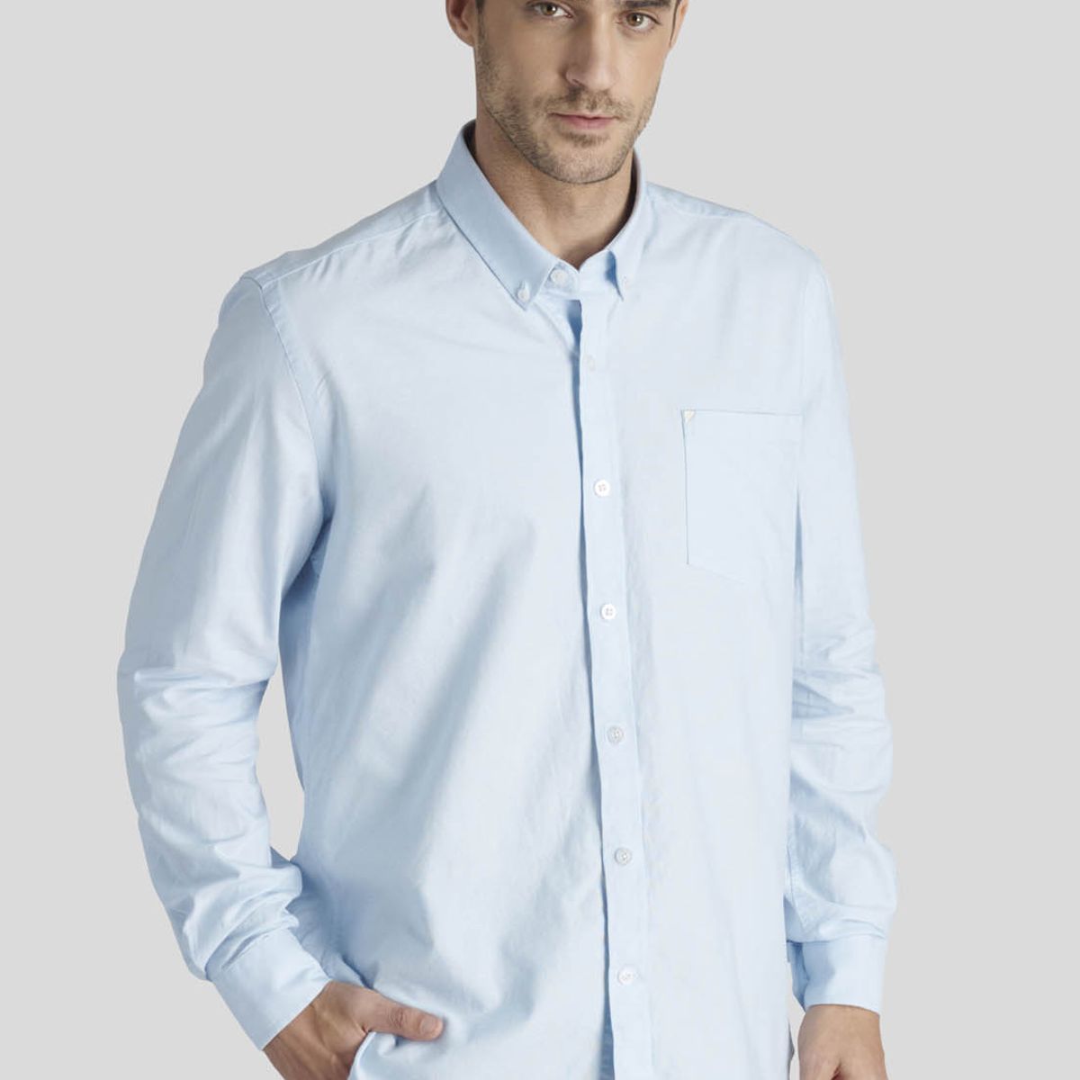 NEW MAN - Camisa Exeter Heritage Celeste New Man