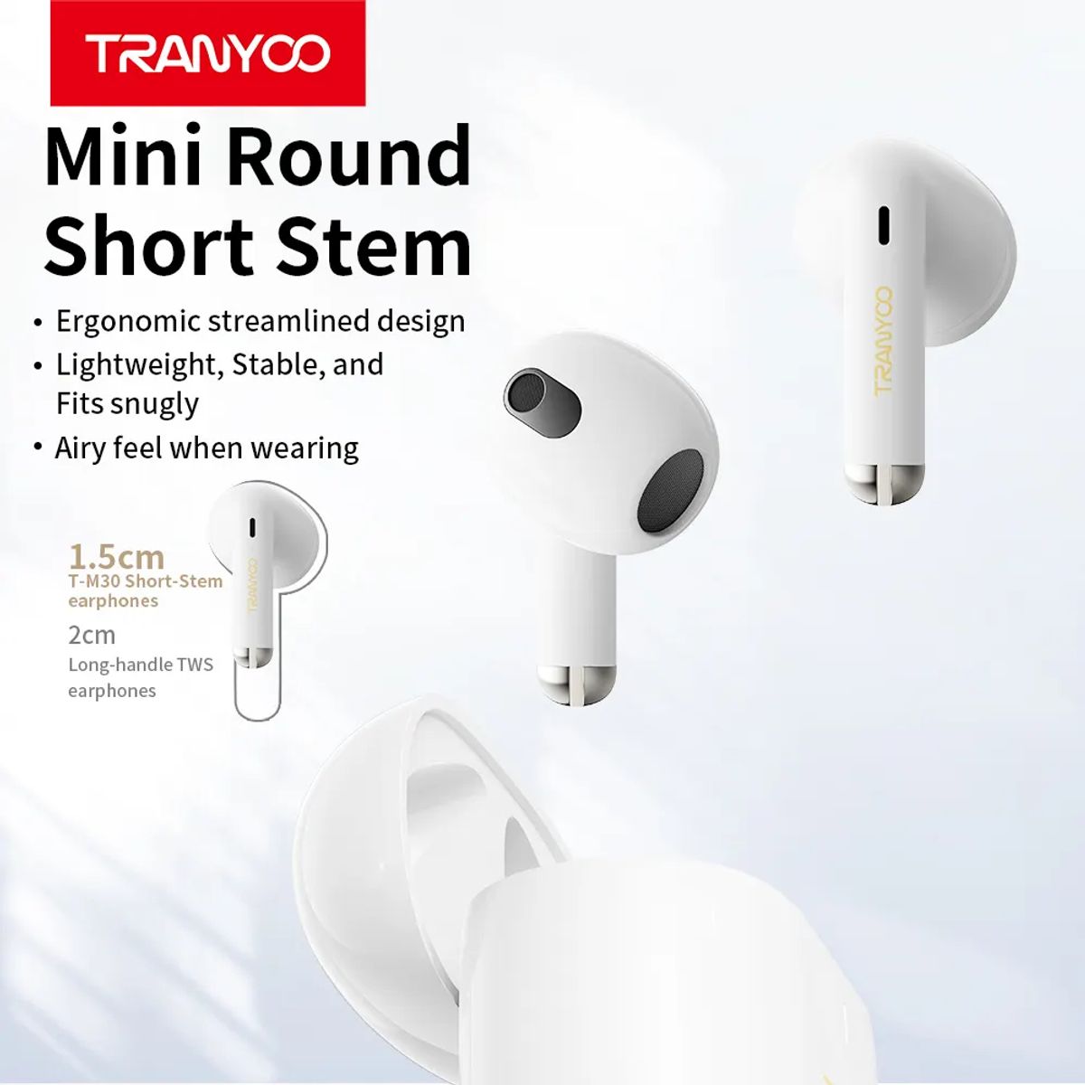 GENERICO - Audífonos Inalámbricos Bluetooth 5.3 Tranyoo T-M30 Color Blanco