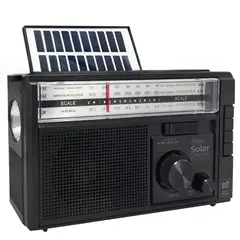 MLAB - Radio AM FM SW BT Recargable USB-C + Carga Solar & Pilas