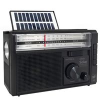 Radio AM FM SW BT Recargable USB-C + Carga Solar & Pilas