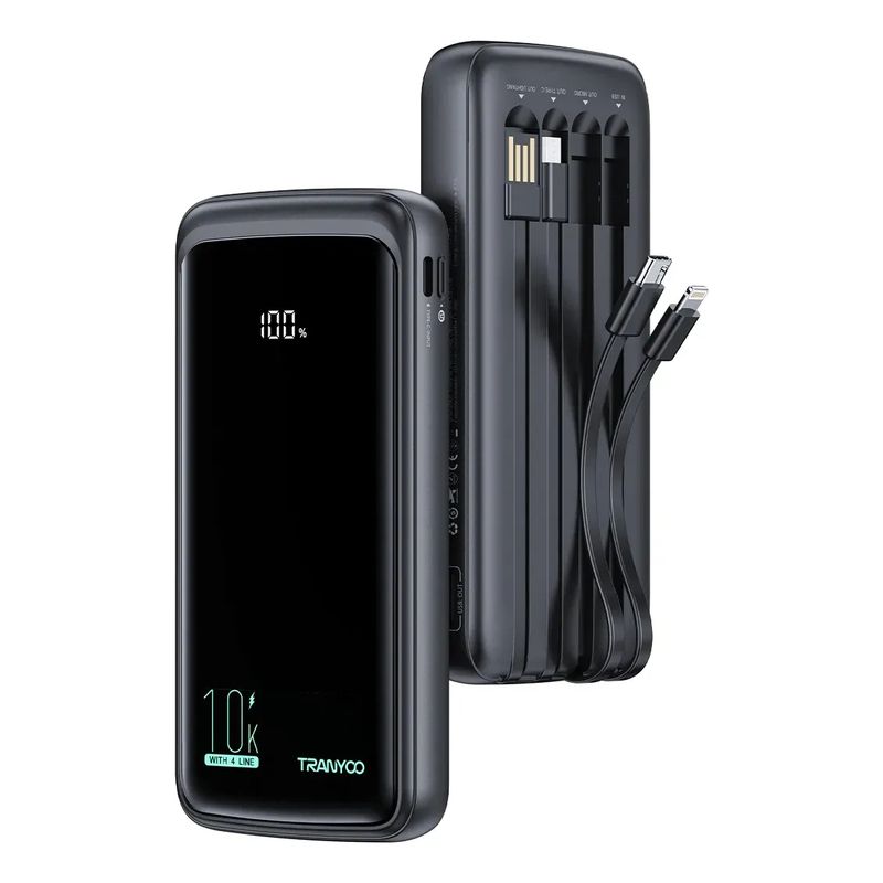 GENERICO - Power Bank Batería Portátil 10000mah 4 Líneas Tranyoo