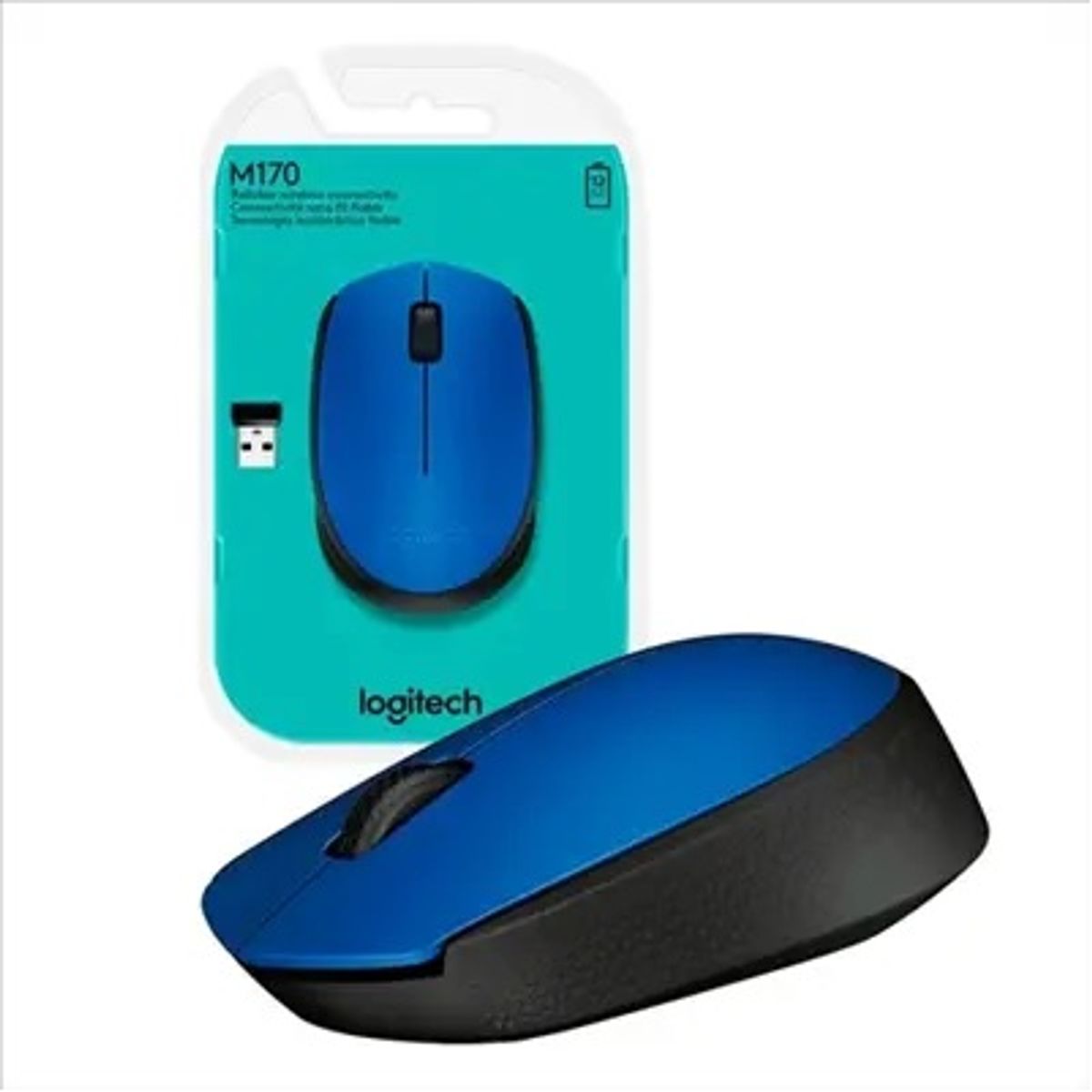 LOGITECH - Mouse inalámbrico Azul Logitech M170