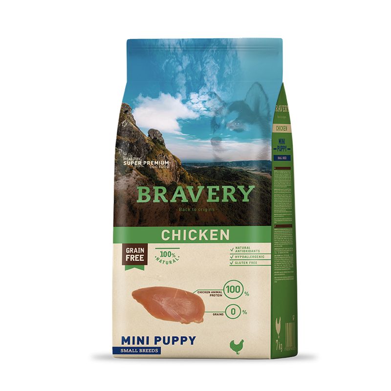 BRAVERY - Bravery Pollo perro Mini Puppy  2Kg