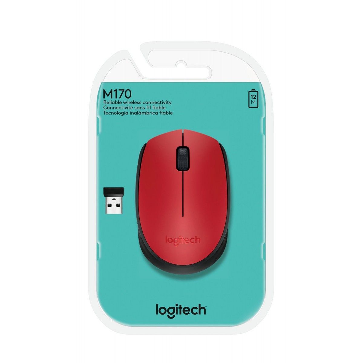 LOGITECH - Mouse inalámbrico Rojo Logitech M170