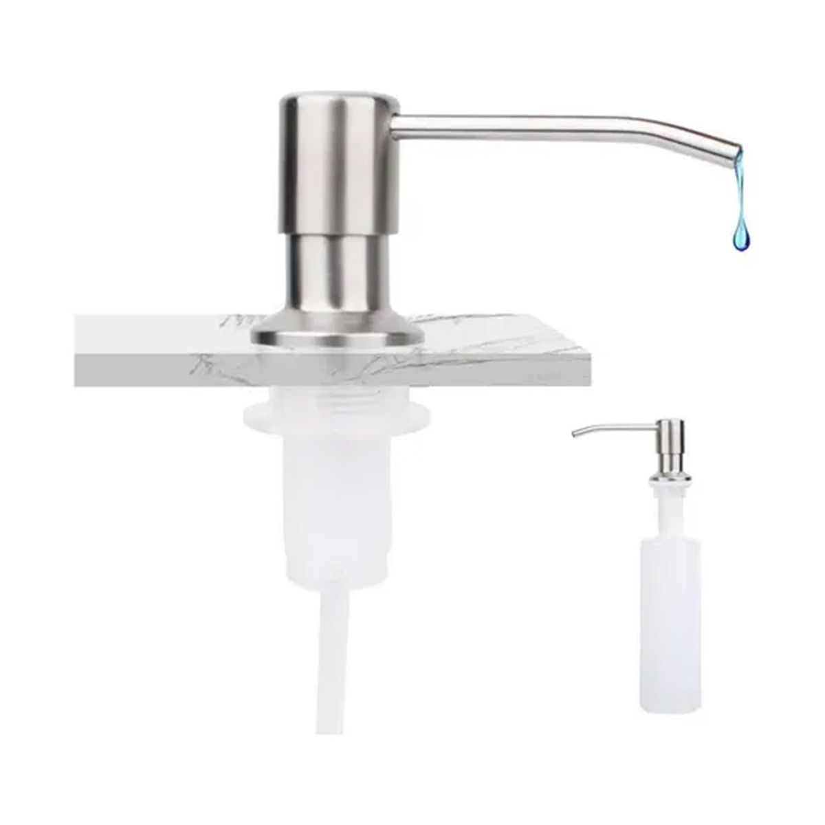 GENERICO - Dispensador Para Jabón Lavaplato De 500ml Plata