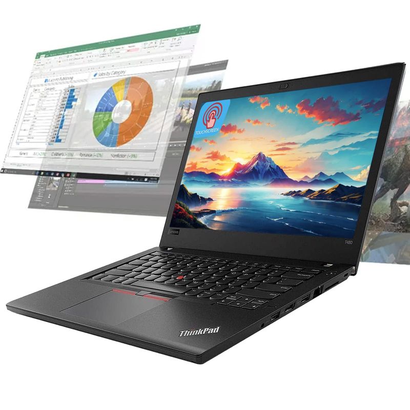 LENOVO - NOTEBOOK Lenovo T480 14 i5-8va 16GB 256GB SSD Reacondicionado Grado A