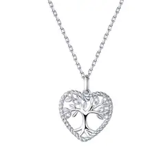 LK LUKSO - Collar Árbol de la Vida Corazón en Plata 925