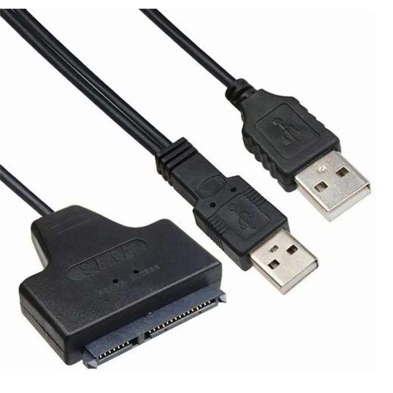 GEN - Cable Usb Sata Adaptador Pin 15 + 7 Pines Disco Duro Lector