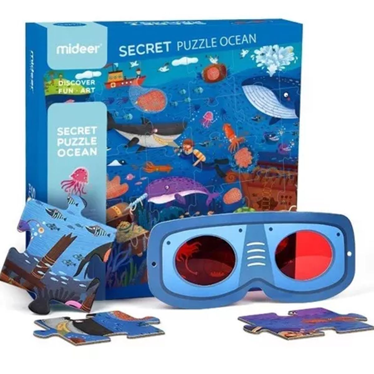 GENERICO - Puzzle El océano secreto Mideer rompecabezas color azul