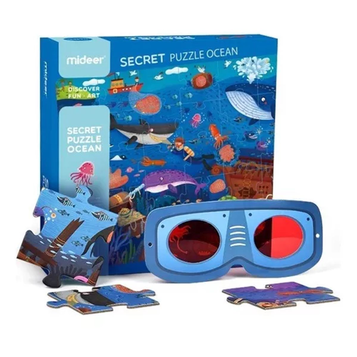 GENERICO - Puzzle El océano secreto Mideer rompecabezas color azul