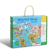 GENERICO - Rompecabezas de madera mapamundi 500 piezas