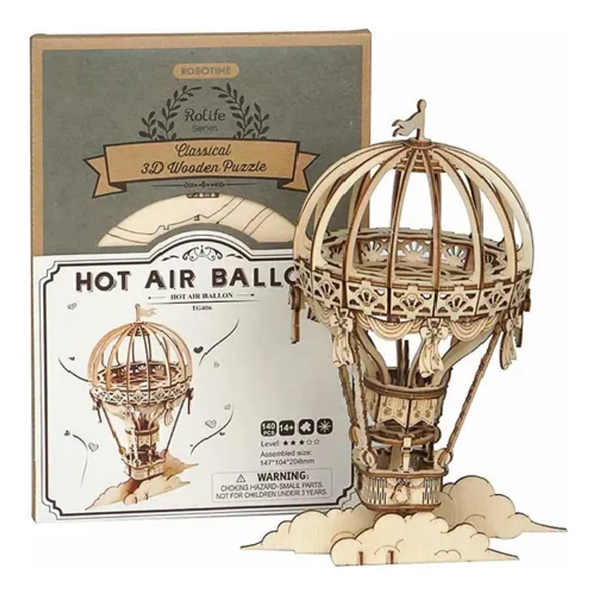 GENERICO - Rompecabezas 3D de madera cglobo aerostático Hobby Robotime