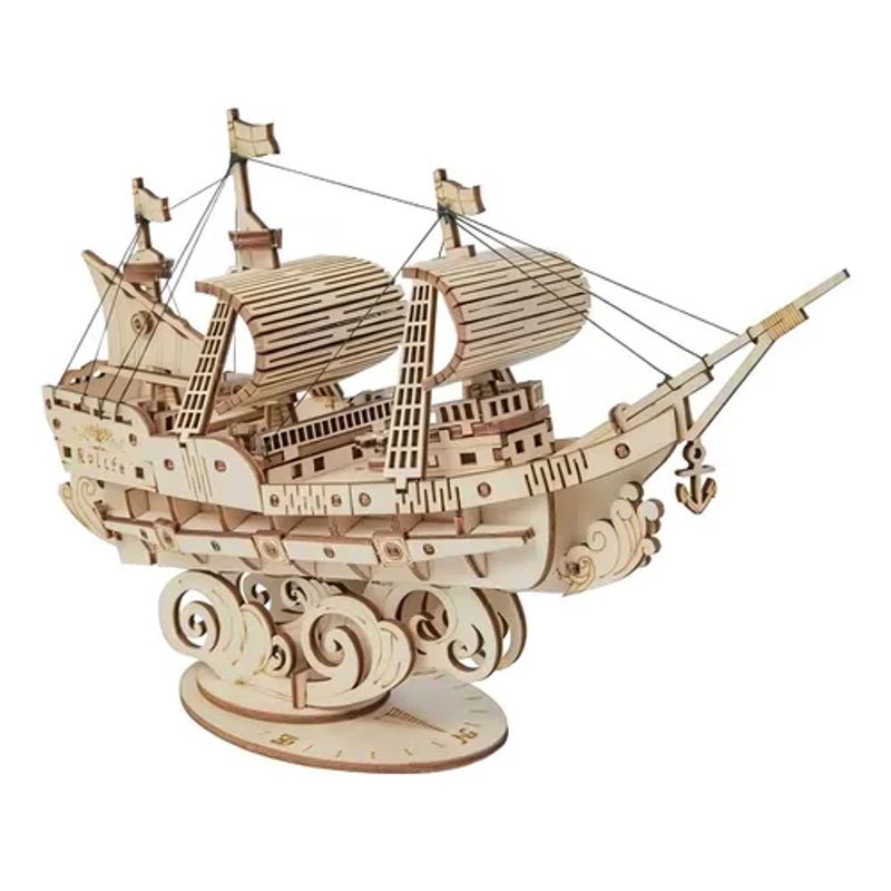 GENERICO - Barco mercante puzzle 3D color crema