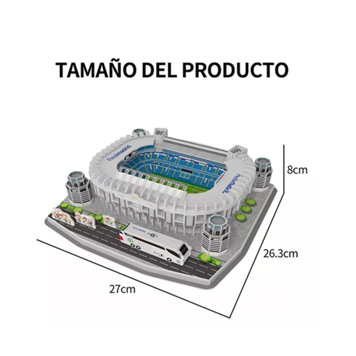 GENERICO - Puzzle 3d estadio santiago bernabéu real madrid multicolor