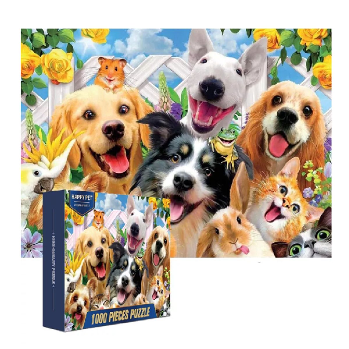 GENERICO - Rompecabezas  x lindos perros multicolor