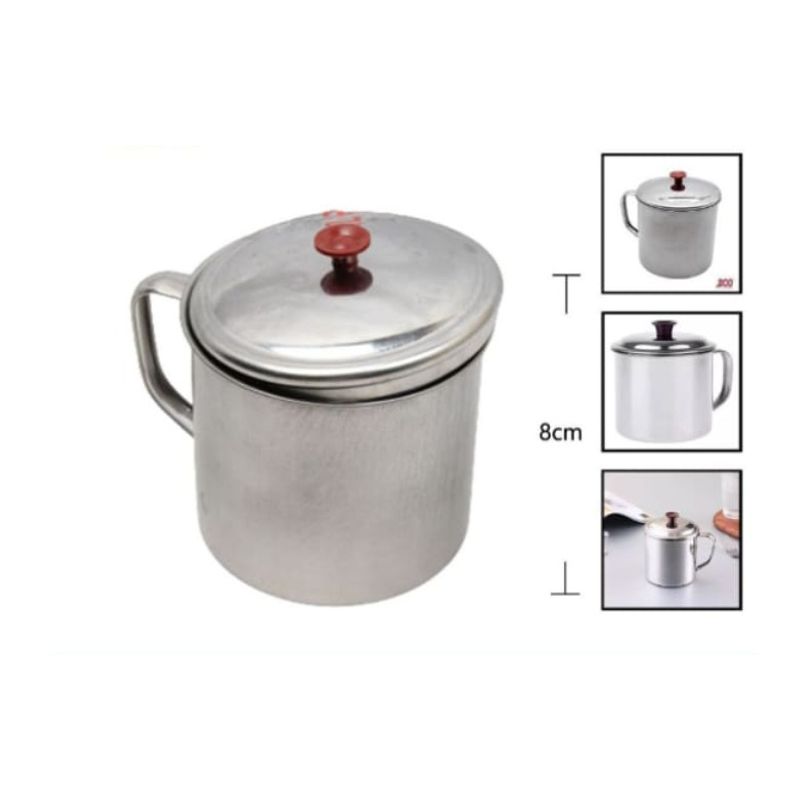 GENERICO - Tazon De Metal 8 Cm Acero Inoxidable
