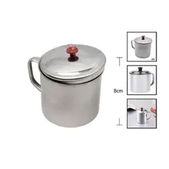 GENERICO - Tazon De Metal 8 Cm Acero Inoxidable