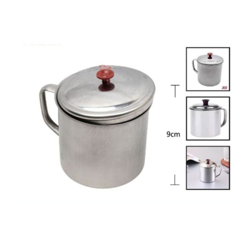GENERICO - Tazon De Metal 9 Cm Acero Inoxidable