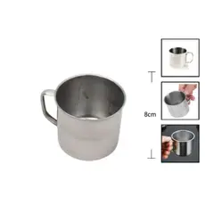 GENERICO - Tazon De Metal 8 Cm Acero Inoxidable