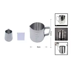 GENERICO - Tazon De Cafe Con Leche Medidora 350 Ml 9 X 7 Cm Acero
