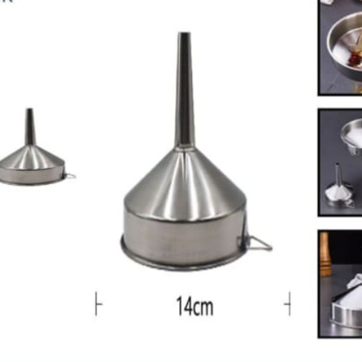 GENERICO - Embudo De Cocina Acero Inoxidable 14 Cm